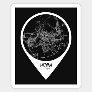 Medina, Saudi Arabia City Map - Travel Pin Sticker